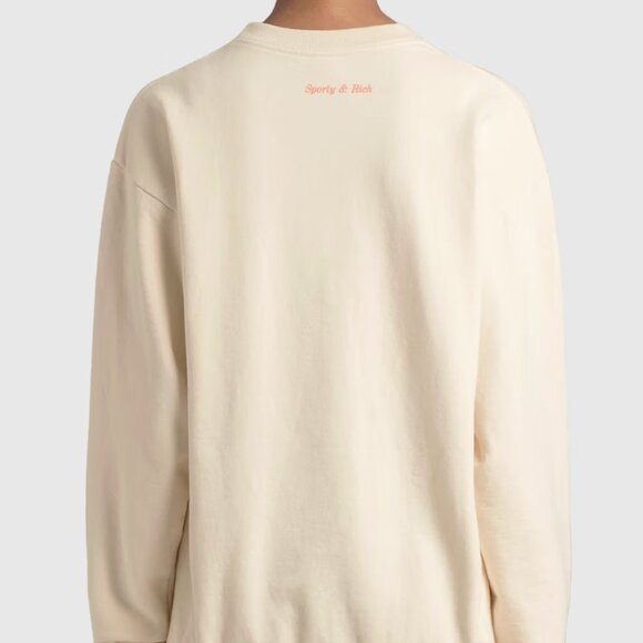 SPORTY & RICH BE NICE CREWNECK MILK/GUAVA - Picture 4 of 4